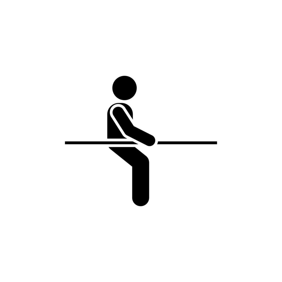 ejercicio hombre gimnasio deporte aptitud con flecha pictograma vector icono