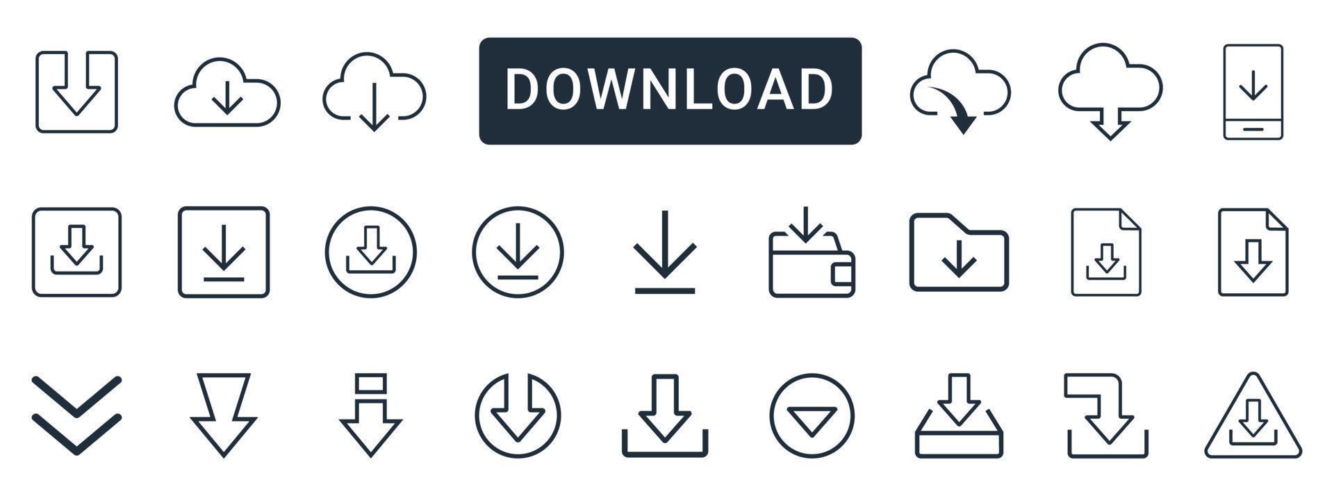 Download Icon set Vector Isolated on a White Background