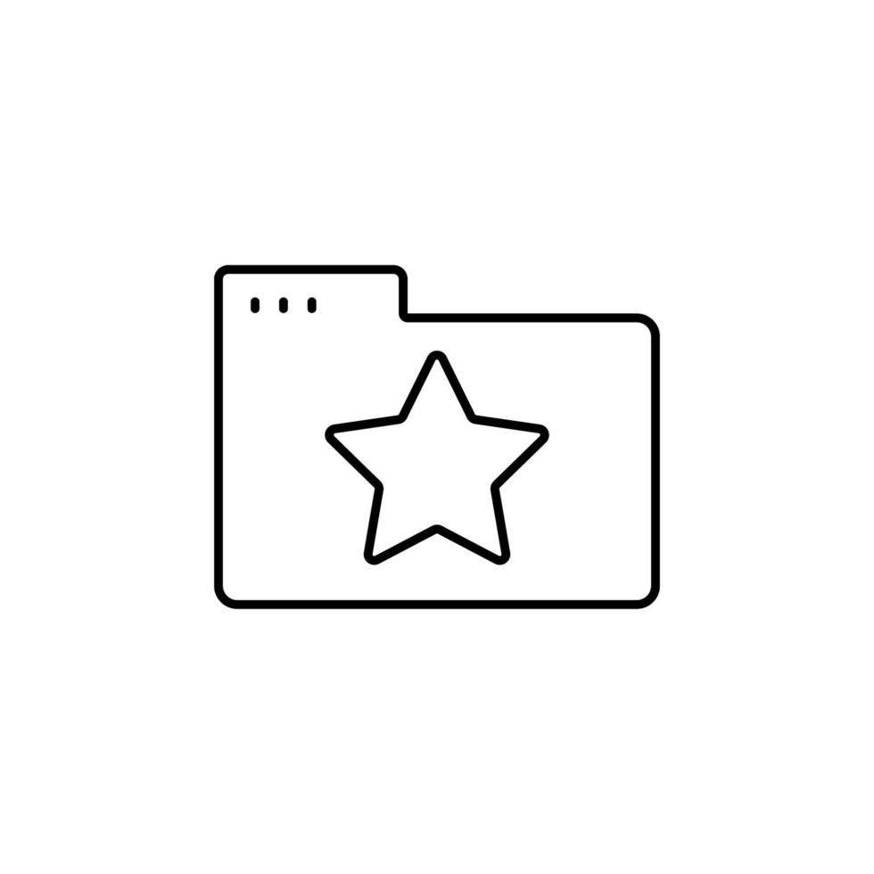 carpeta estrella vector icono