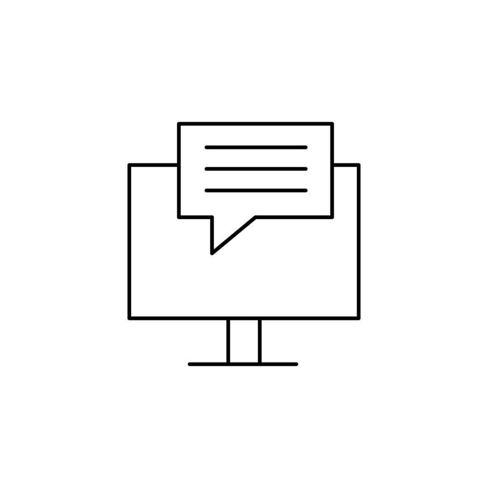 Computer, chat, message vector icon 22586459 Vector Art at Vecteezy