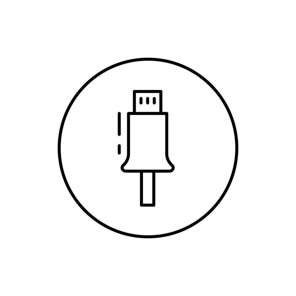 USB, conector vector icono