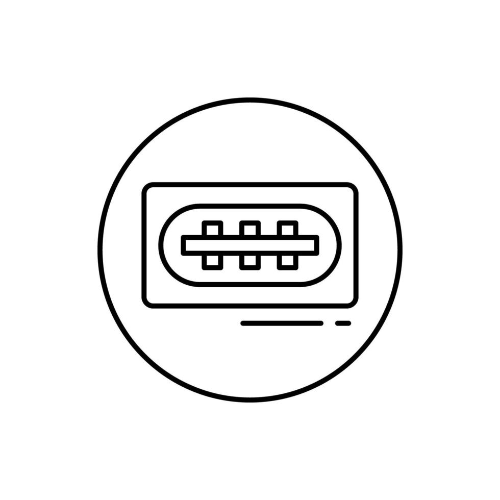 USB, conector vector icono