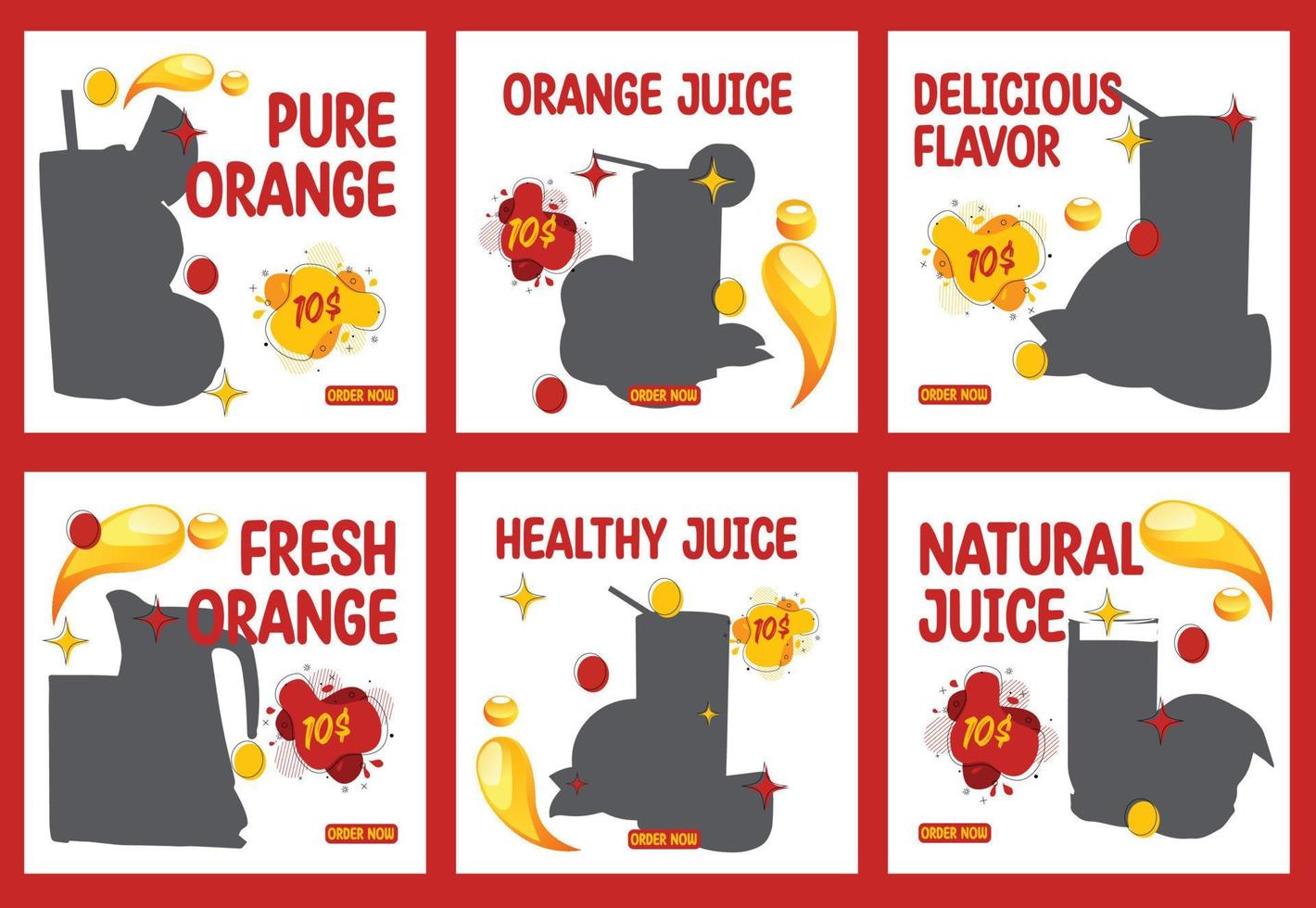 drink menu banner social media post. Editable social media templates for promotions on the Food menu vector