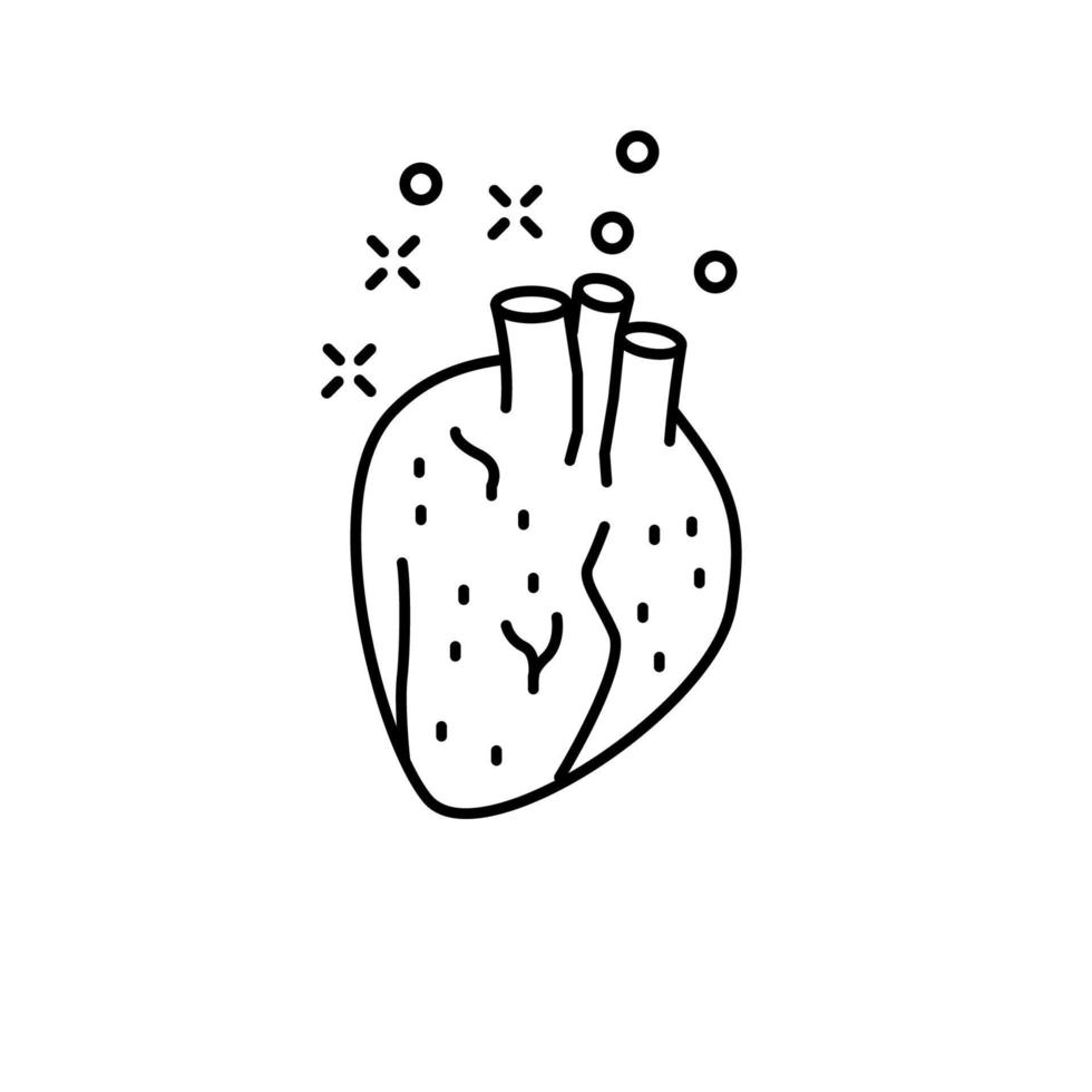 Heart, illness vector icon