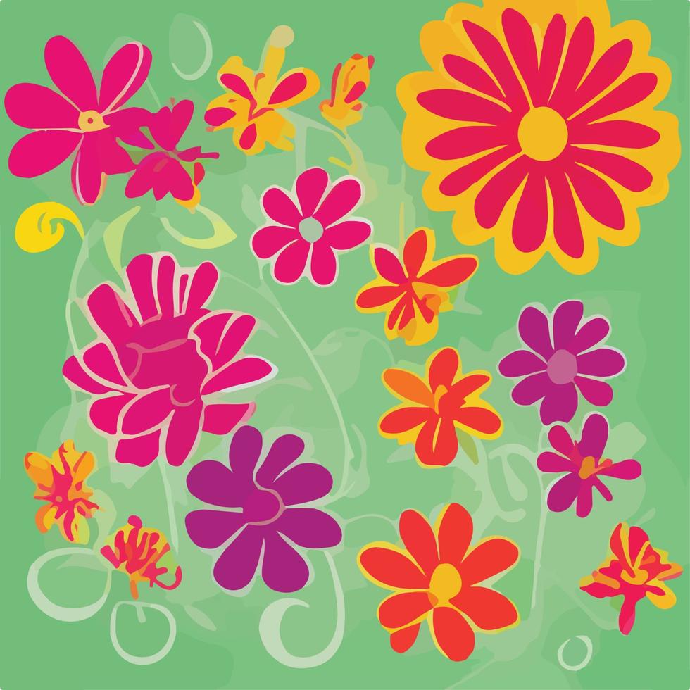 flores para impresión vector