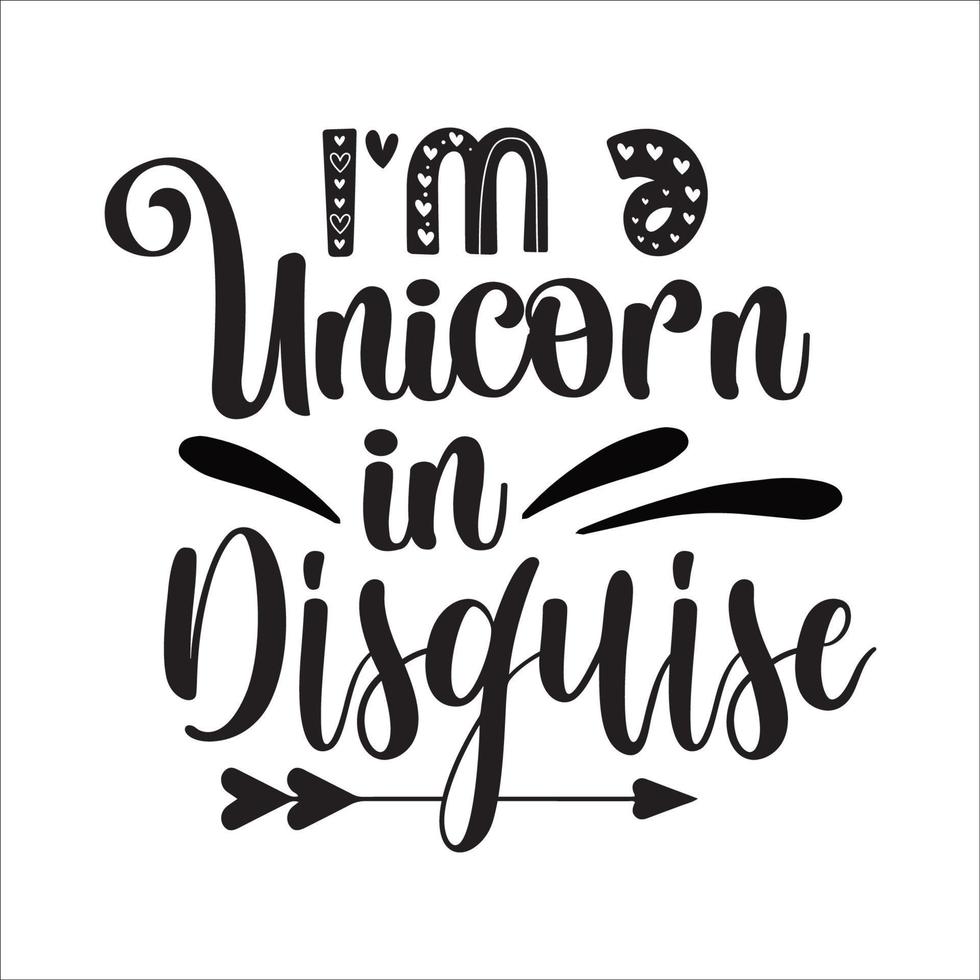 unicornio citar tipografía diseño para camiseta, tarjetas, marco obra de arte, bolsas, tazas, pegatinas, vasos, teléfono casos, impresión etc. vector