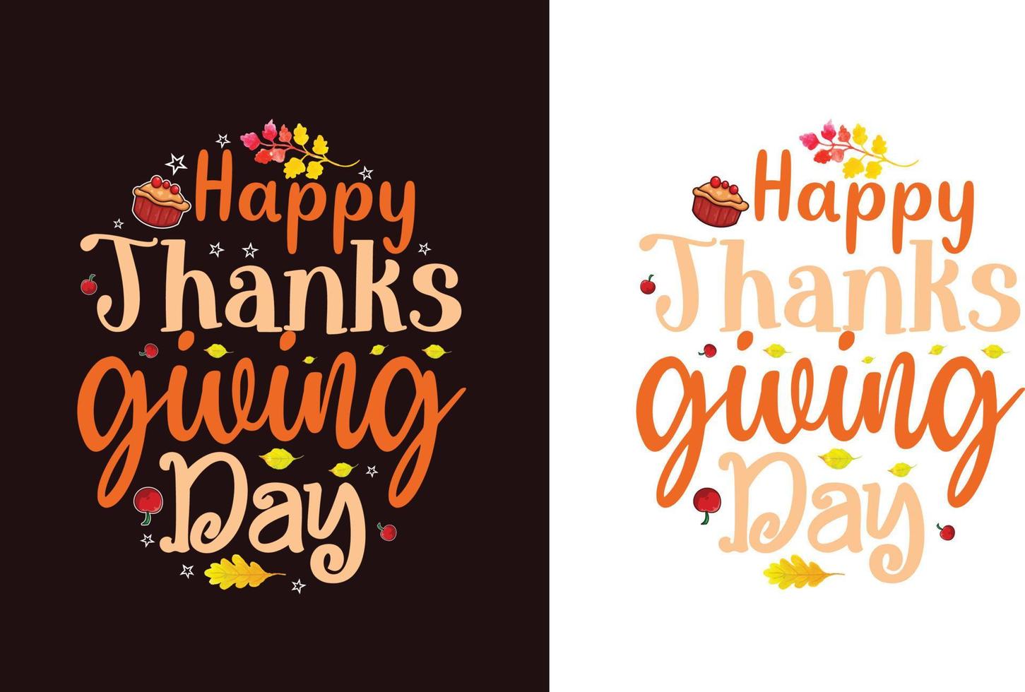 Print happy thanksgiving day t shirt vector