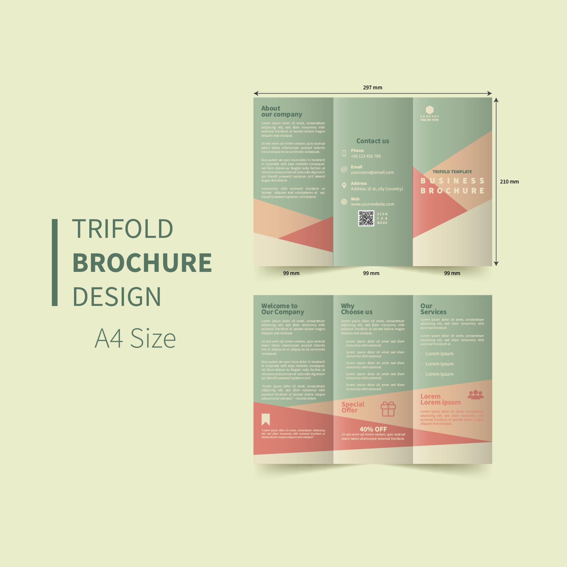 Brochure Design A4 size Template Business Company Branding A4 Size