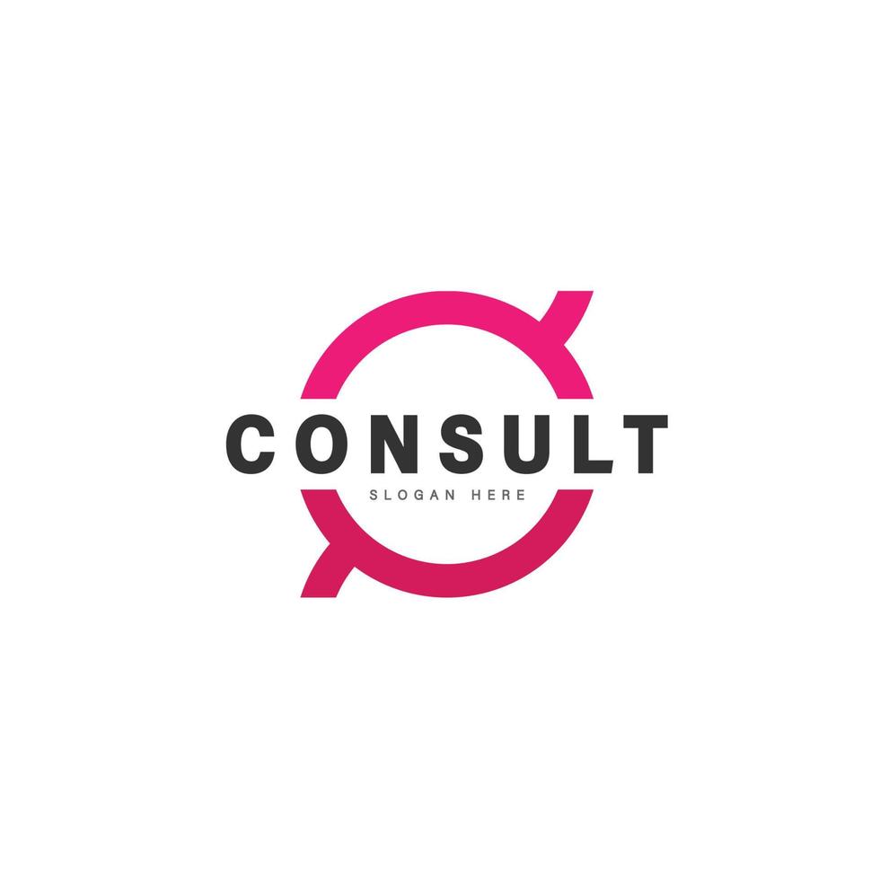 Consulting agency logo chat design symbol vector