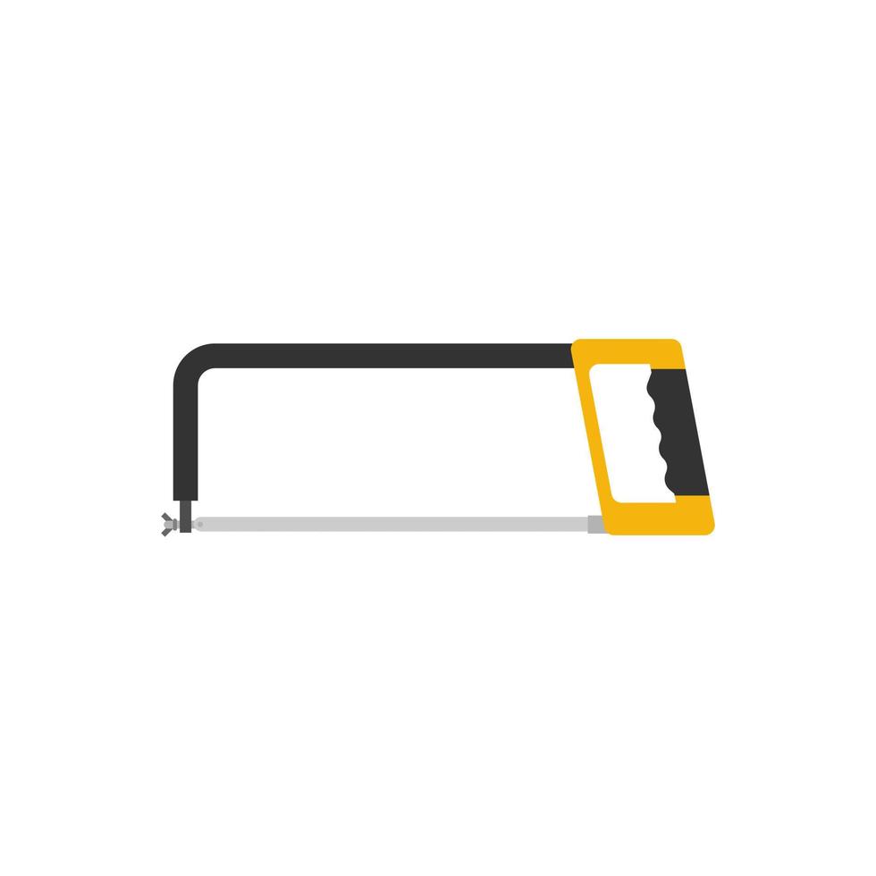 hacksaw flat design vector illustration isolated on white background