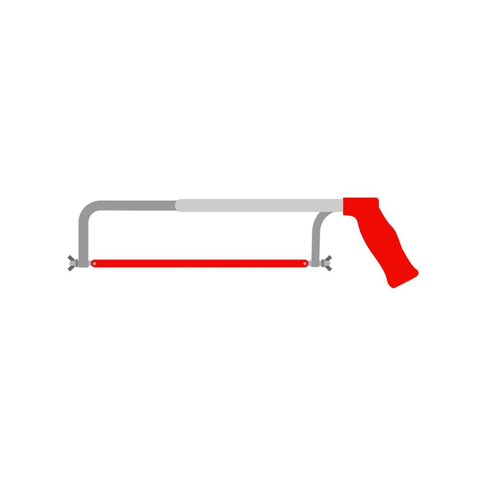 hacksaw flat design vector illustration isolated on white background