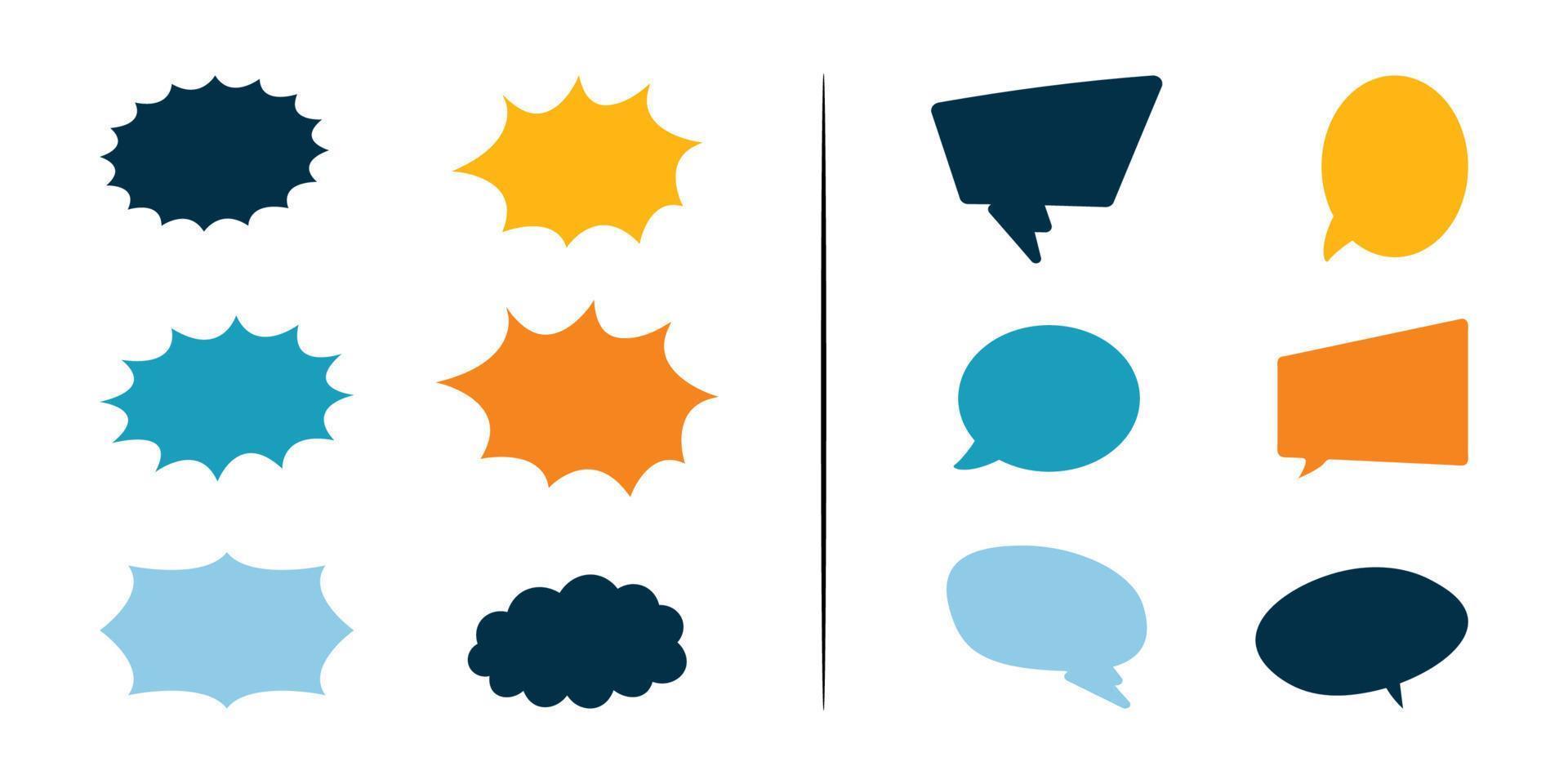 Different style speech bubble pack vector