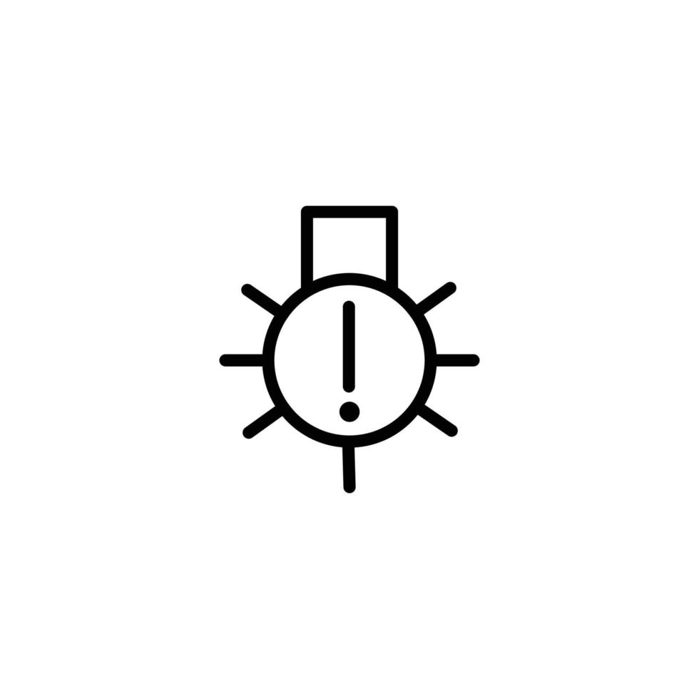 Car light problem indicator icon design vector