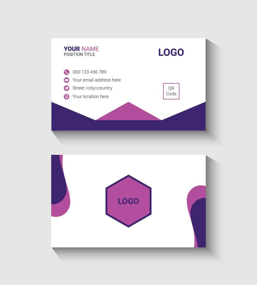 Simple and modern colorful business card design template vector