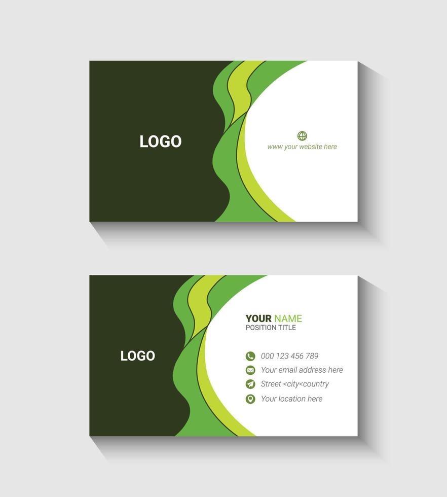 Creative business card template design vector