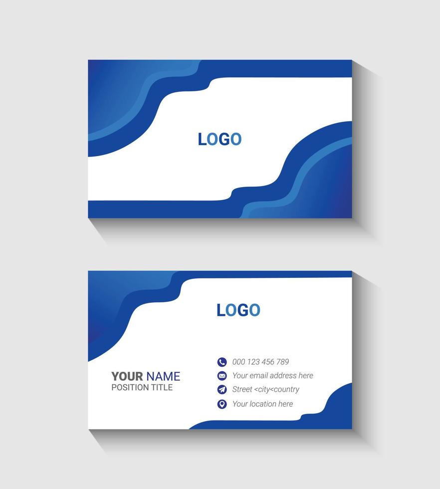 Simple business card template design vector