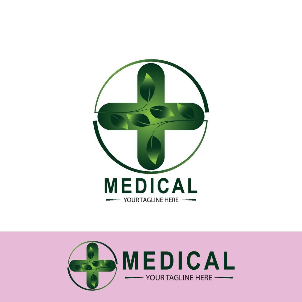 Medical center logo design template, Health care logo design. vector