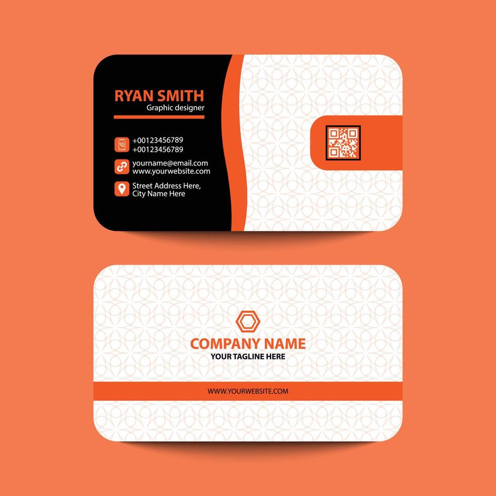 Modern business card design, Company business card design. vector