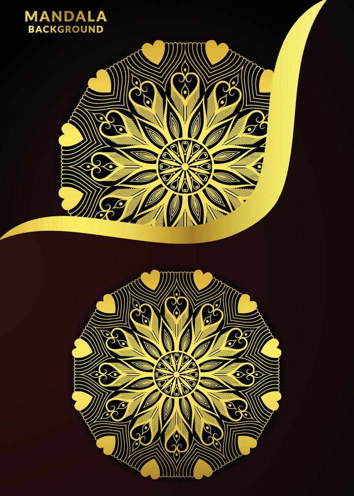 Luxury abstract and colorful mandala background design template vector