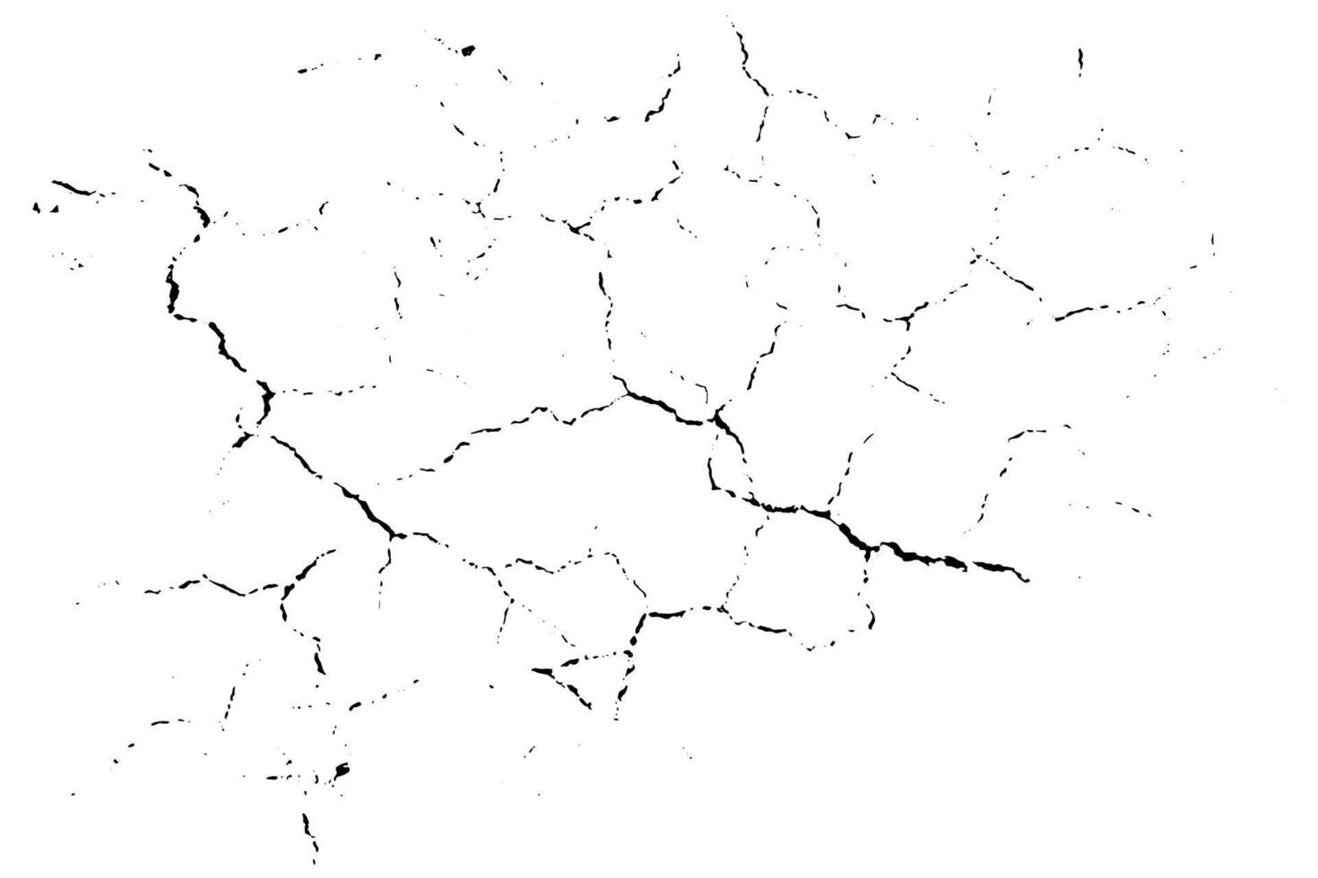 Natural cracks background. Vector overlay texture of cracked surface. One color graphic resource.