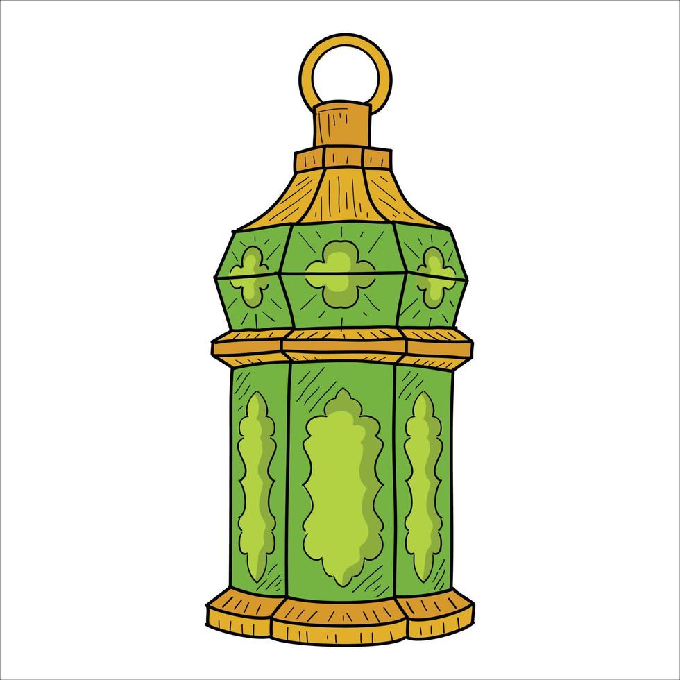 Vector graphic illustration, islamic lantern with hand draw style fit for your design flayer, banner, web page design, greeting card company or design social media