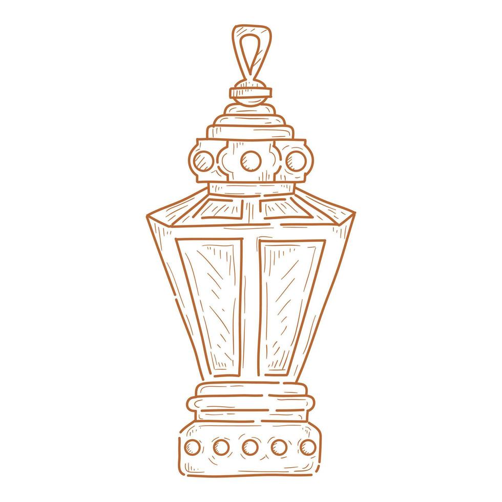 Vector graphic illustration, islamic lantern with hand draw style fit for your design flayer, banner, web page design, greeting card company or design social media