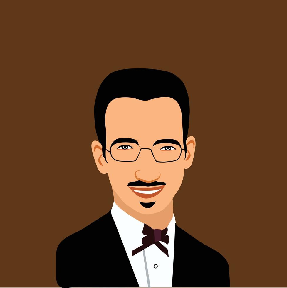 un joven empresario avatar vector Arte