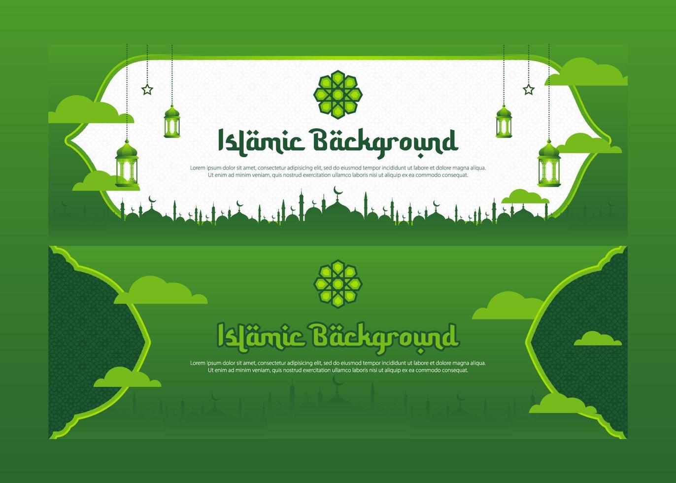 Set of Ramadhan Banner, Islamic Background, vector