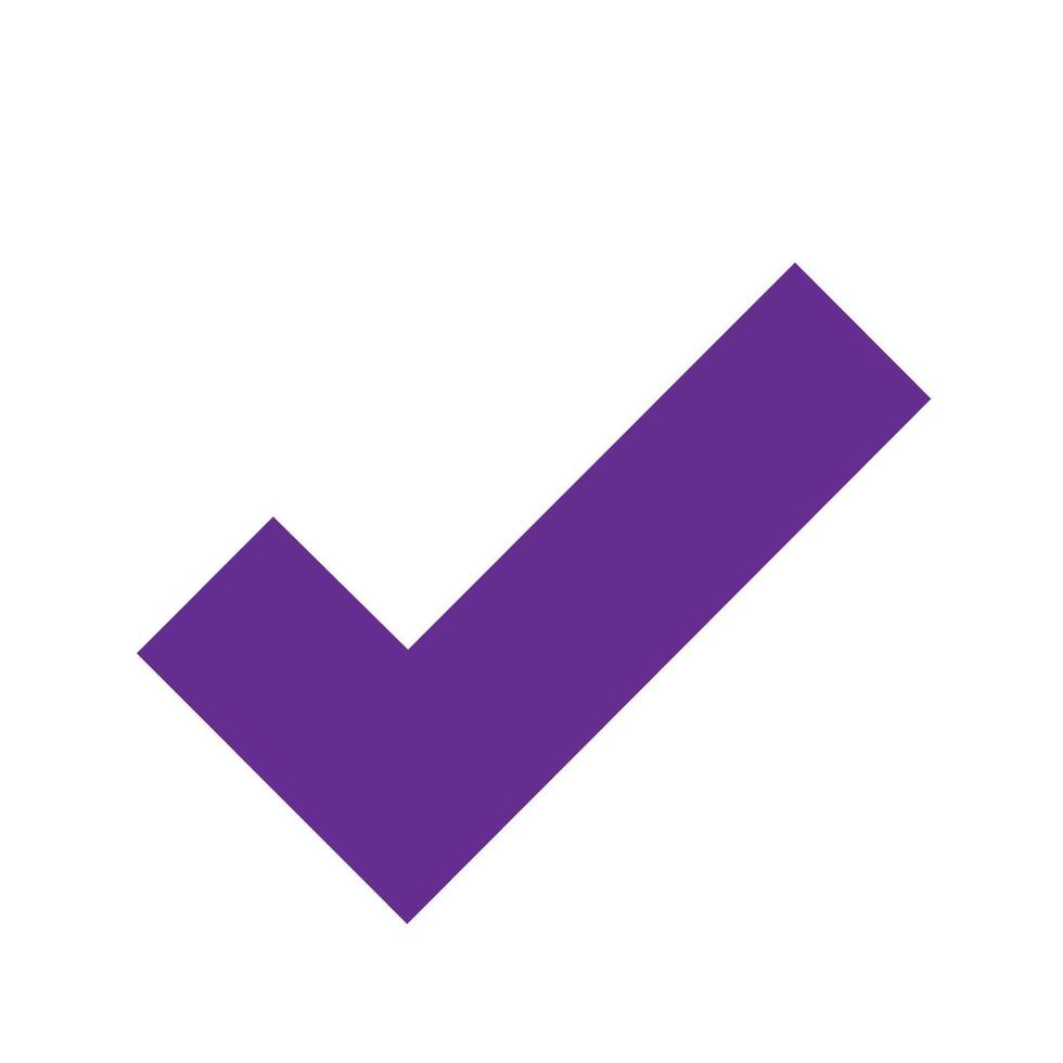 Checkmark icon, illustration on white background vector