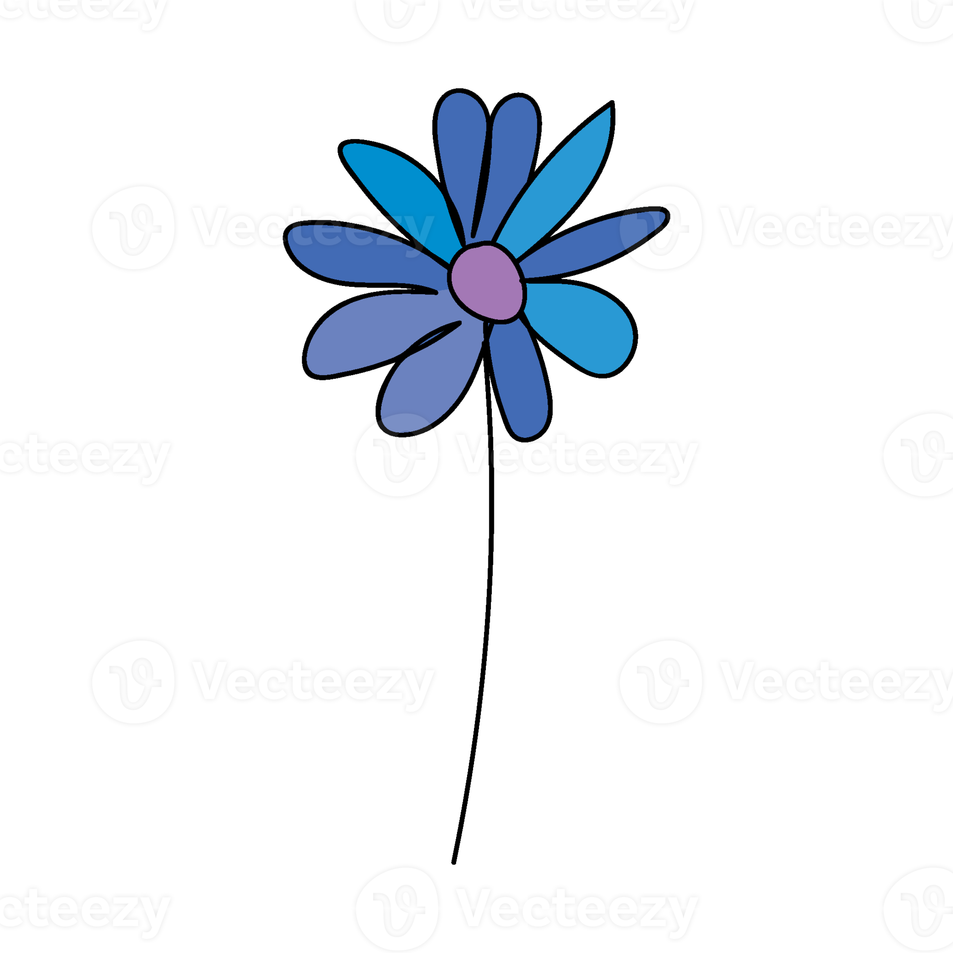 Free Hand drawn abstract doodle flowers 22587170 PNG with Transparent Background