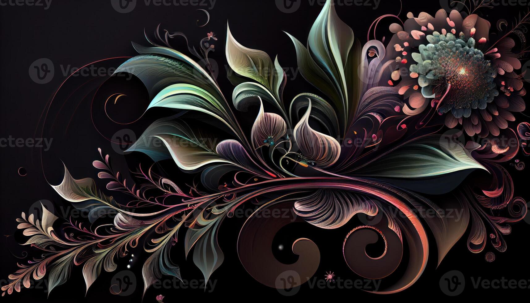 Abstract Floral Design . photo