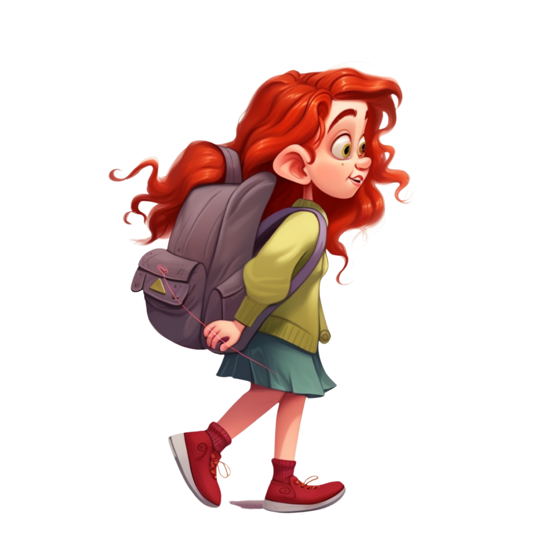 Reunirse El Adorable 4 A os Ni a Con Largo Rojo Pelo Y Un Mochila Un reunirse-el-adorable-4-a-os-ni-a-con-largo-rojo-pelo-y-un-mochila-un