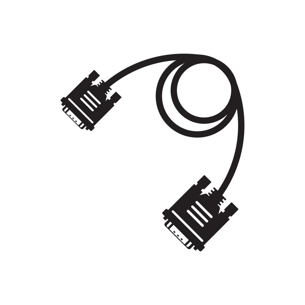 VGA cable icon. vector illustration symbol design.