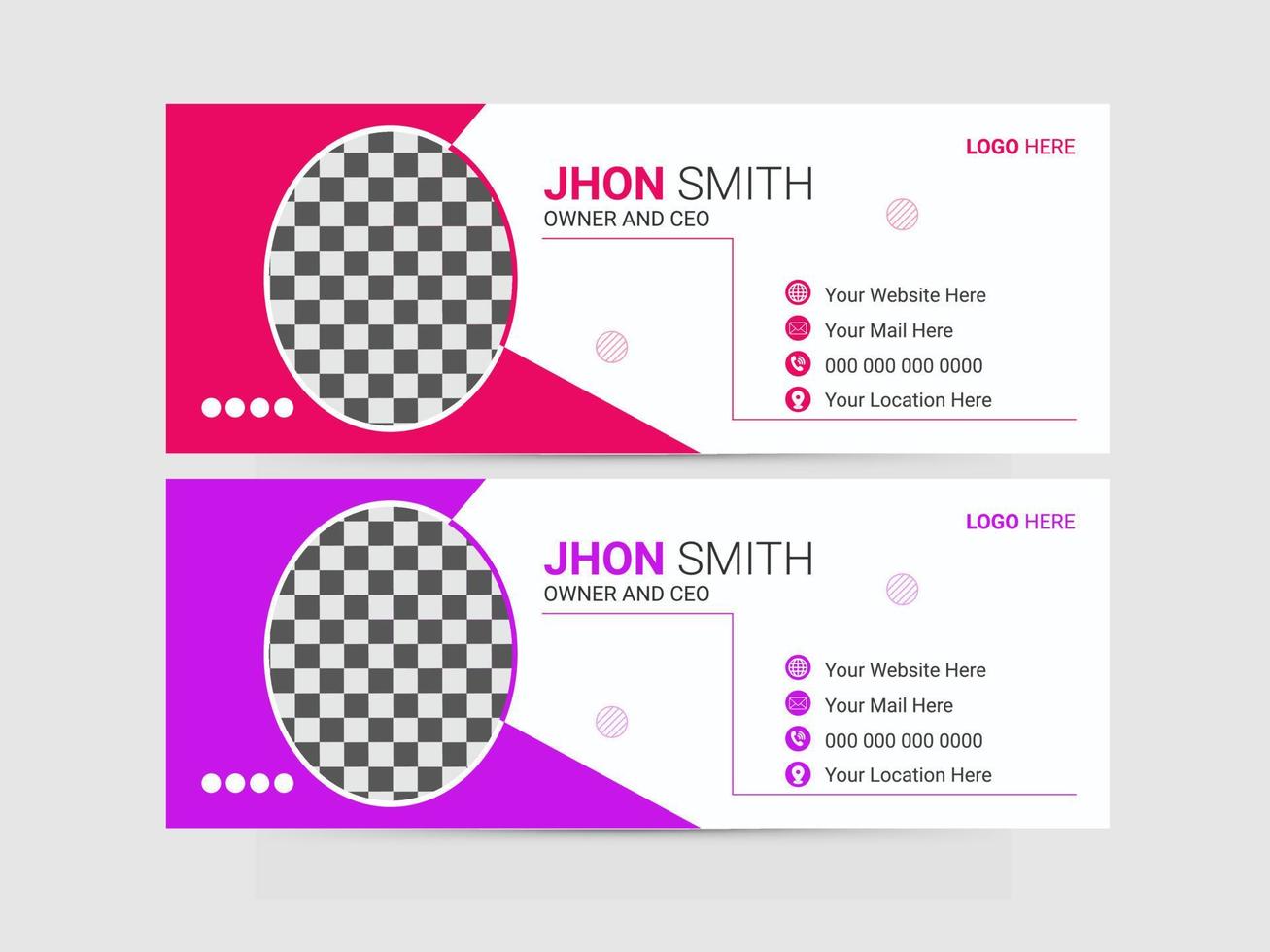 corporate email signature or email footer design vector