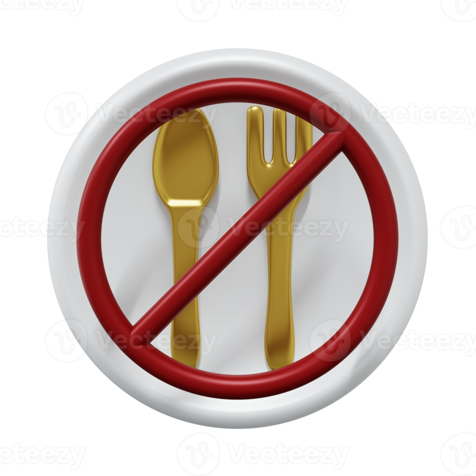 3d illustration of dont eating png