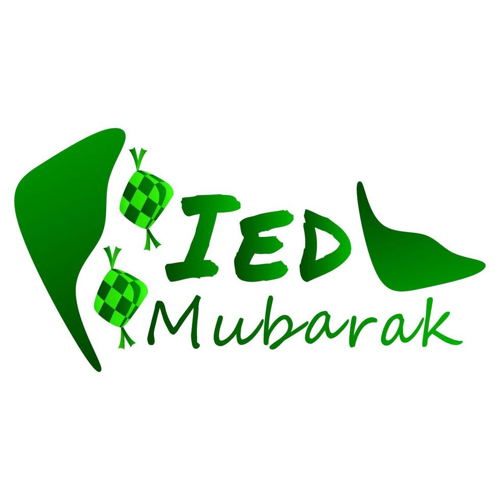 Ied mubarak card for celebration great day of ied mubarak vector
