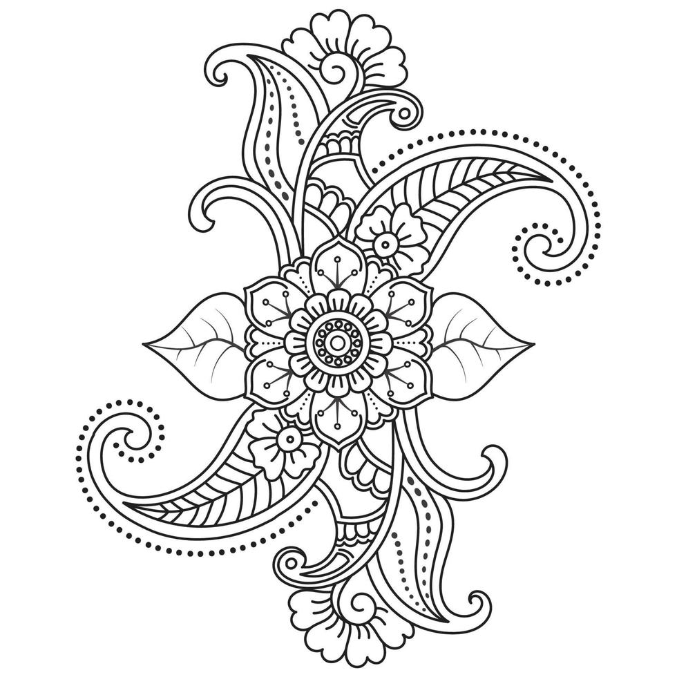 Set of differents flower line on white background. Flowers drawing with line-art on white backgrounds. vector