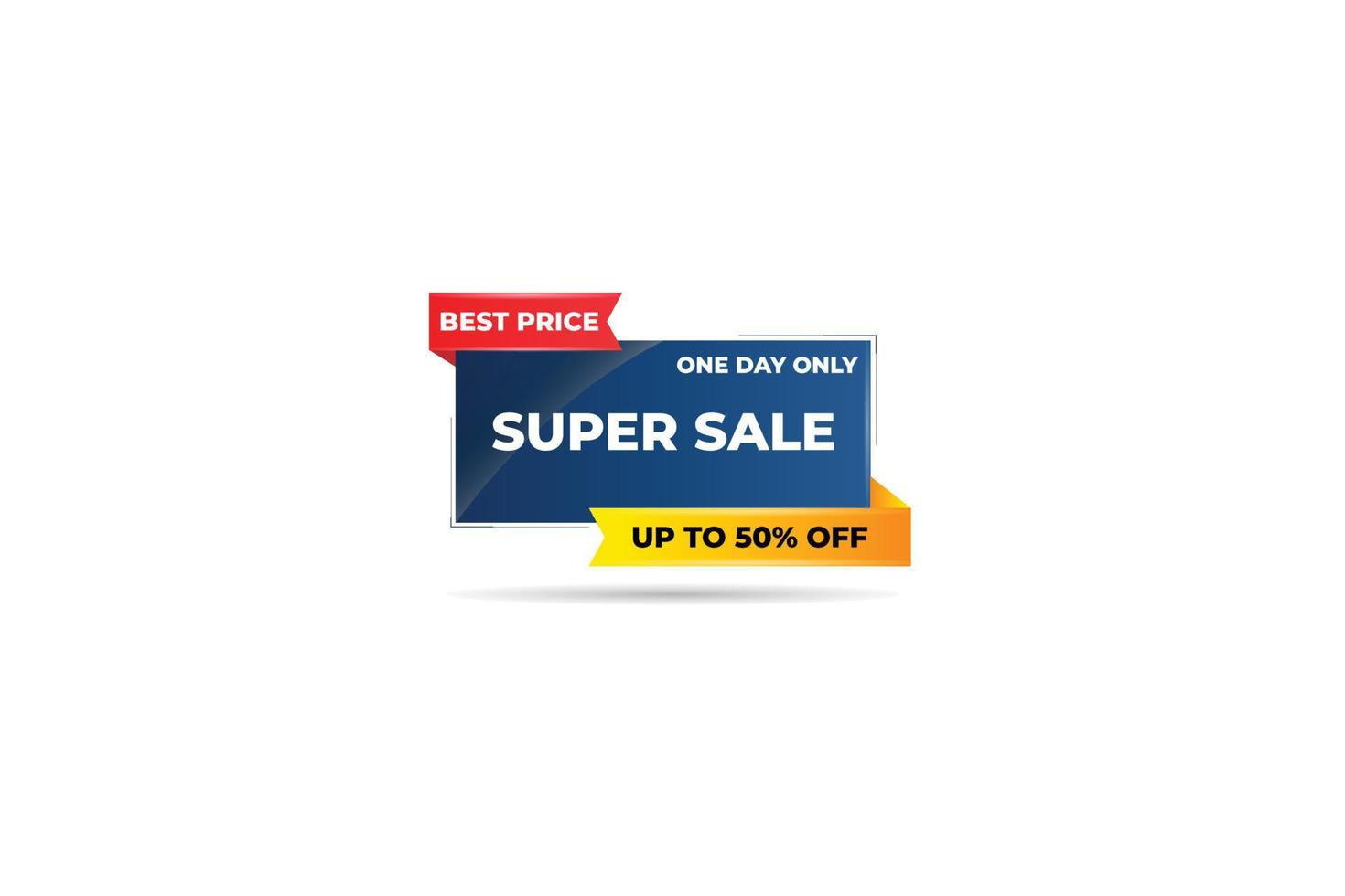 Supe sale promotional banner template design vector