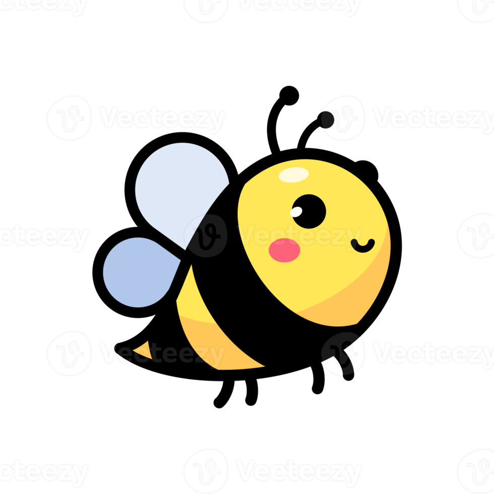 cute little bee smiling For decorating desserts with honey png