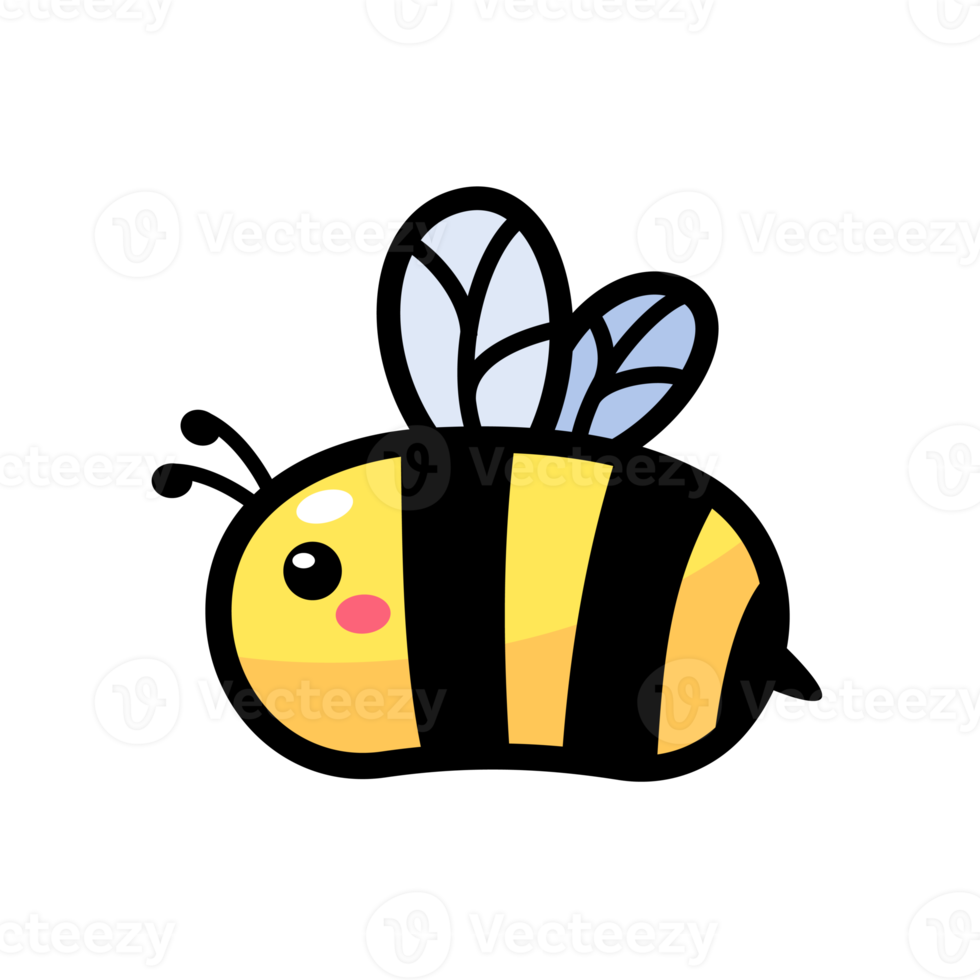 cute little bee smiling For decorating desserts with honey png