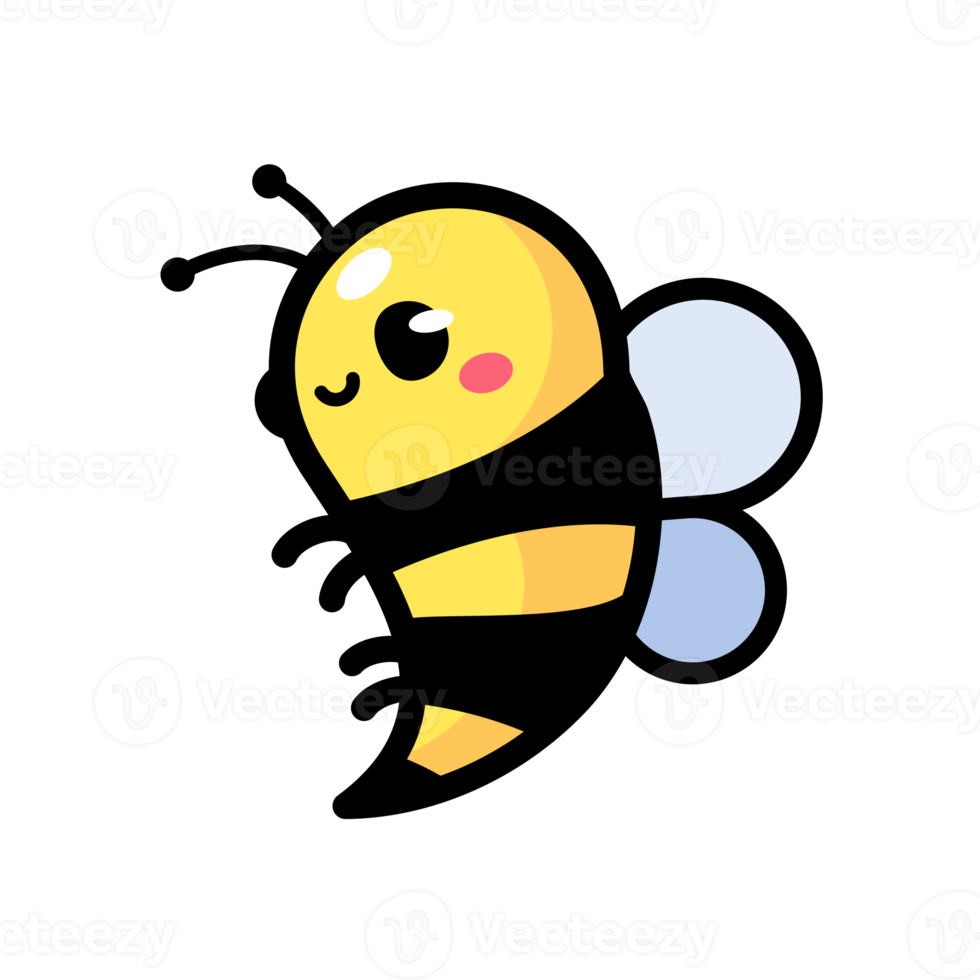 cute little bee smiling For decorating desserts with honey png