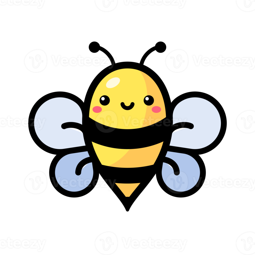 cute little bee smiling For decorating desserts with honey png