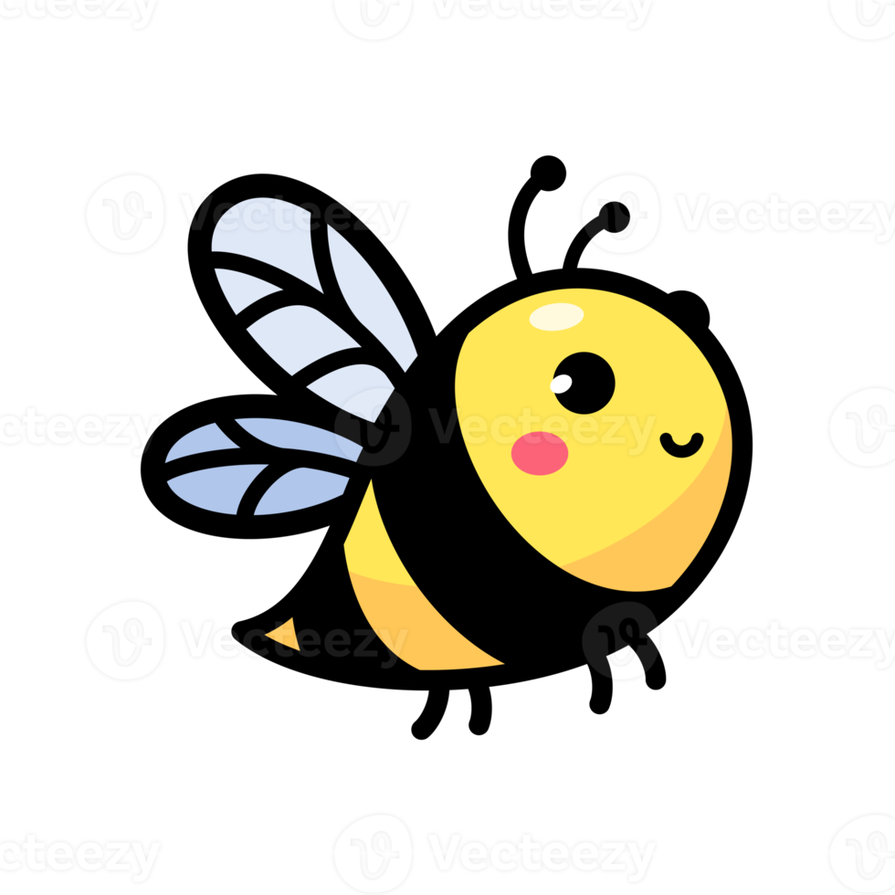 cute little bee smiling For decorating desserts with honey png