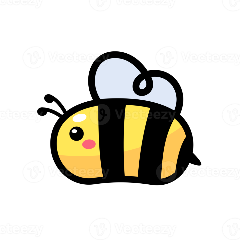 cute little bee smiling For decorating desserts with honey png