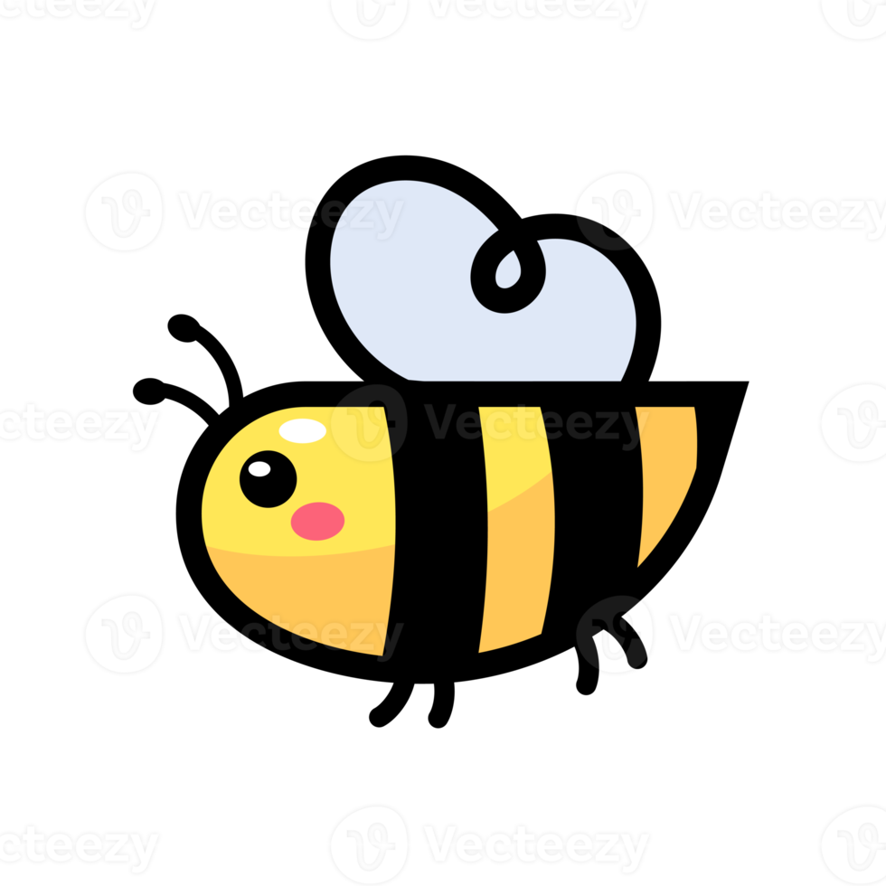 cute little bee smiling For decorating desserts with honey png