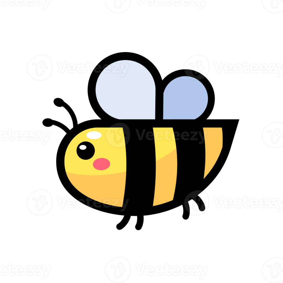 cute little bee smiling For decorating desserts with honey png