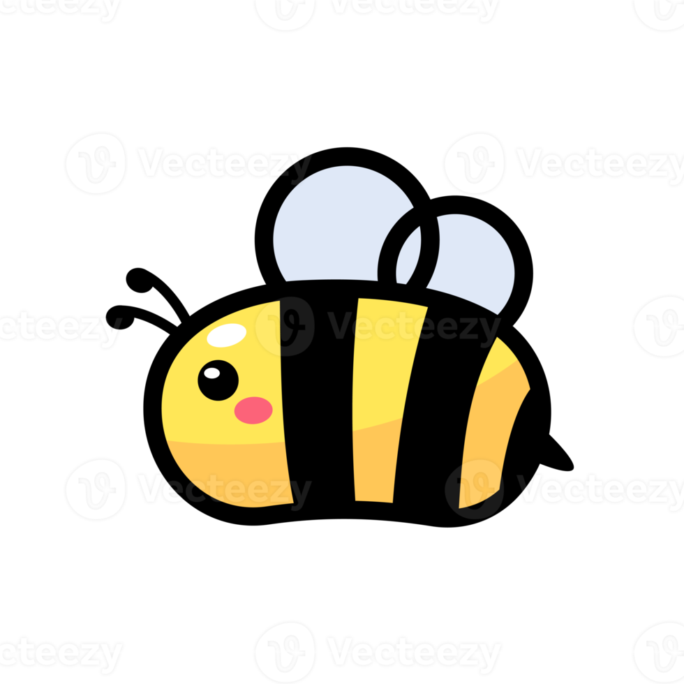 cute little bee smiling For decorating desserts with honey png