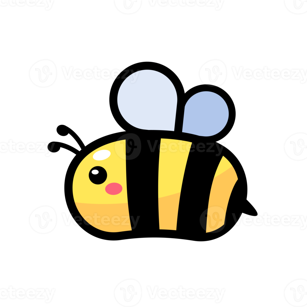 cute little bee smiling For decorating desserts with honey png