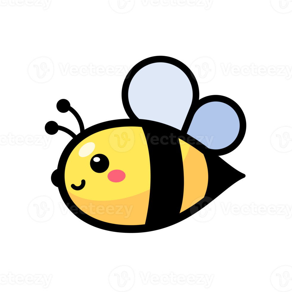 cute little bee smiling For decorating desserts with honey png