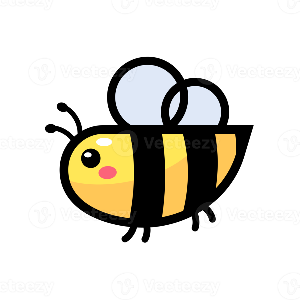 cute little bee smiling For decorating desserts with honey png